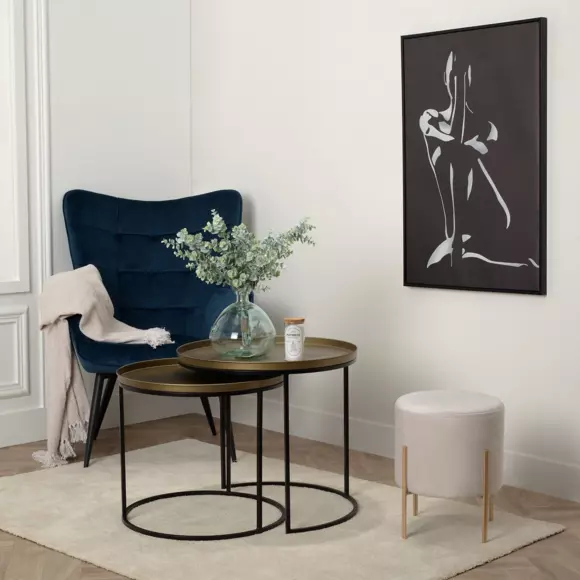 Tapis de salon (110 cm) Nona Blanc 2