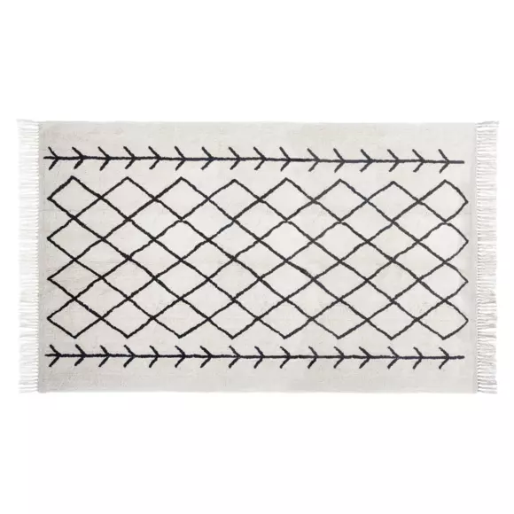 Tapis coton (170 cm) Delhi Noir 3