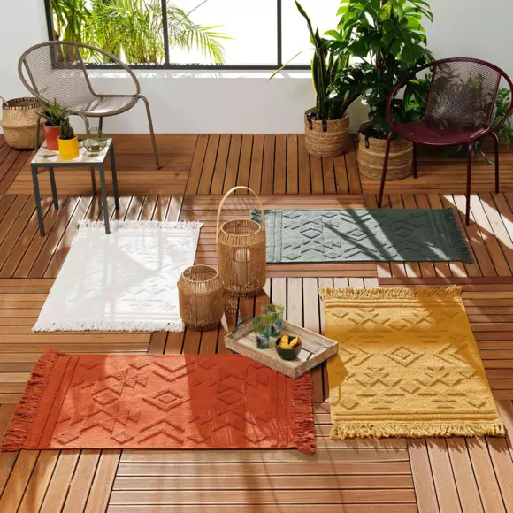 Alfombra en algodón (90 cm) Cilaos Blanco 2
