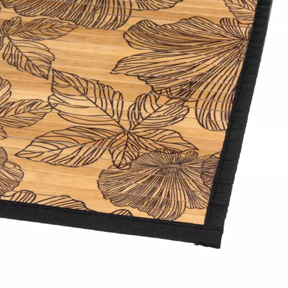 Tapis lattes bambou (80 cm) Blackflower Marron 2