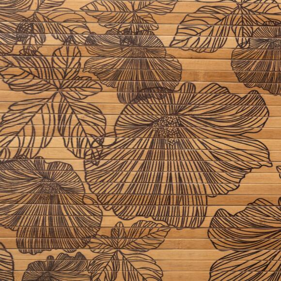 Vloerkleed latjes bamboe (80 cm) Blackflower Bruin 3