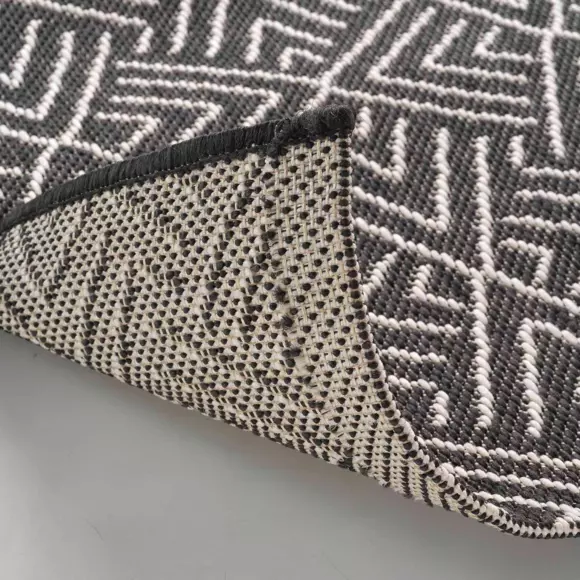 Vloerkleed (150 cm) Aztek Zwart