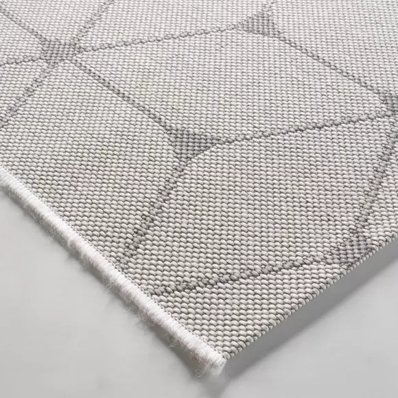 Tapis de salon (170 cm) Hexagon Blanc