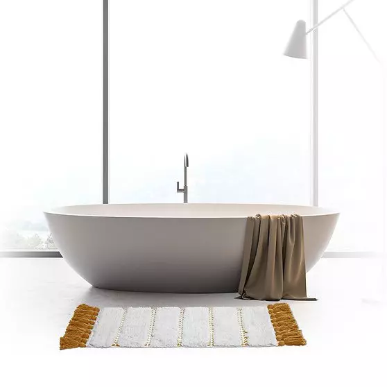 Tapis coton (75 cm) Pietro Jaune ocre 2