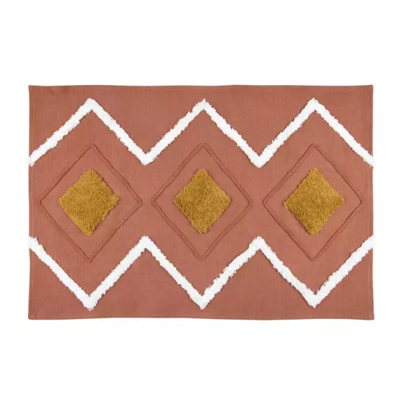 Tapis coton (90 cm) Taweva Terracotta 3