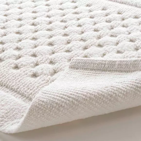 Tapis de bain coton (80 cm) Damaris Blanc