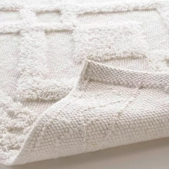 Tapis de bain coton (80 cm) Gladis Blanc