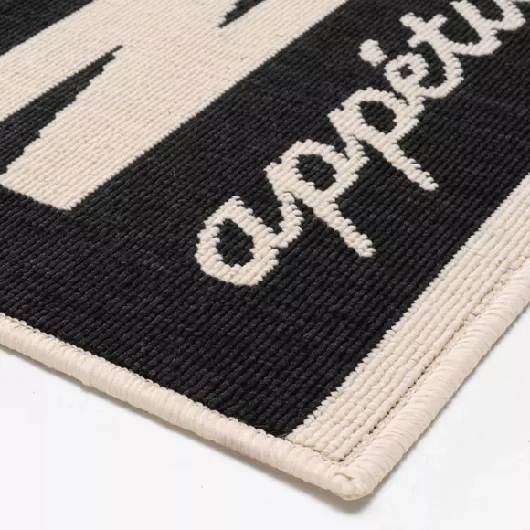 Alfombra de cocina (80 cm) Appetito Negro