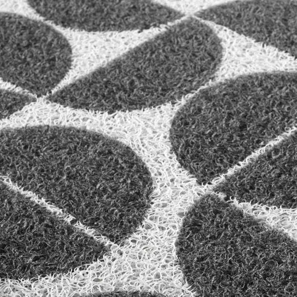 Alfombra para la entrada demi-lune (75 cm) Cosmix Negro 2