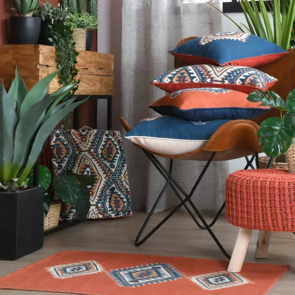 Tapis (90 cm) Louisiane Rouge brique 3