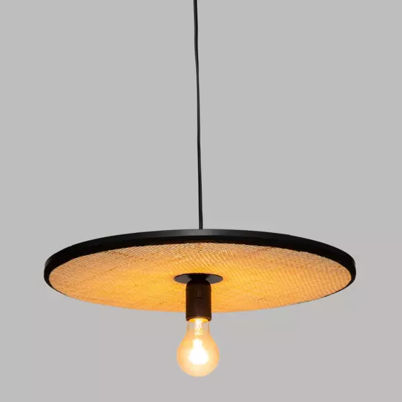 Lámpara de techo en ratán  Olme Beige 3