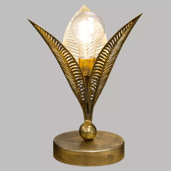 LED Tischlampe Feuille Goldfarben 3