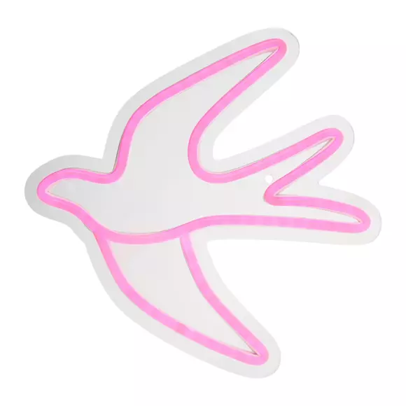 Enseigne lumineuse néon Hirondelle Rose USB 2