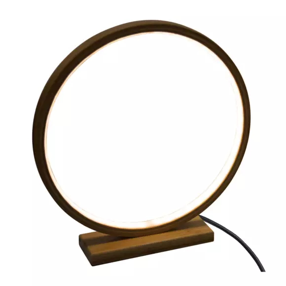 Lampe à poser LED Ronde Bois 3