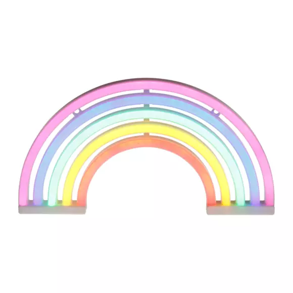 Enseigne lumineuse néon Arc en Ciel Multicolore à piles 2