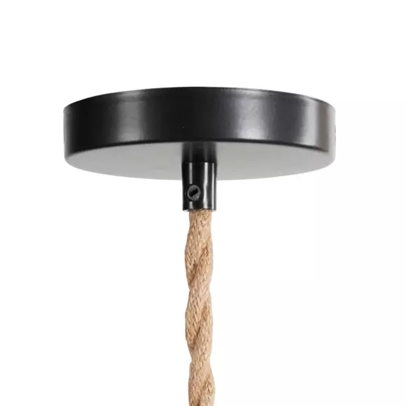Hangende hennepverlichting (H90 cm) Zwarte Koord