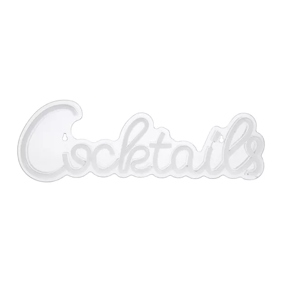 Enseigne lumineuse néon Cocktails Jaune USB 4