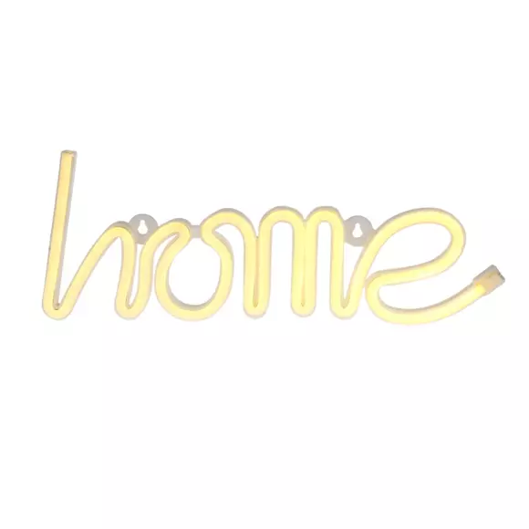 Enseigne lumineuse néon Home Blanc à piles 2