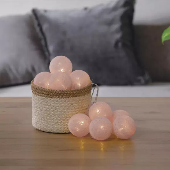 Guirlande Maribel Rose clair 10 boules 2