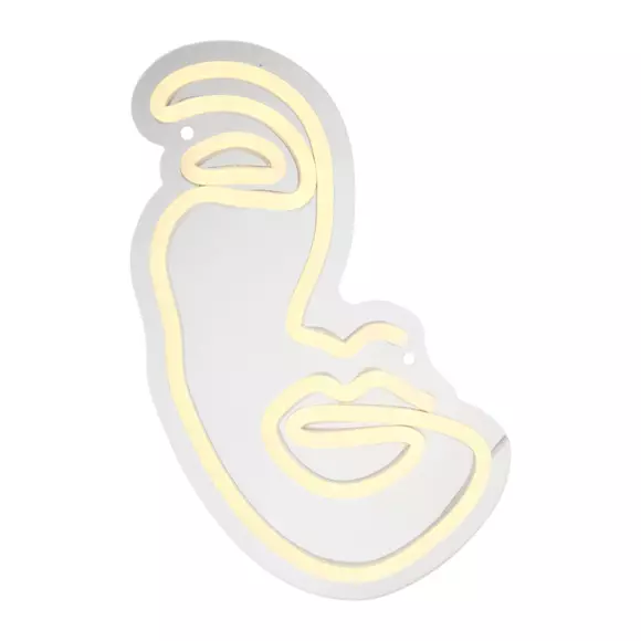 Enseigne lumineuse néon Visage Blanc USB 2