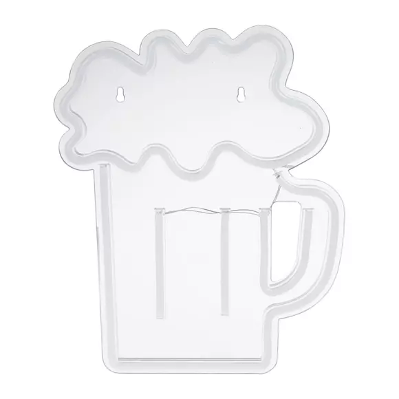 Enseigne lumineuse néon Chope Bière Jaune USB 3
