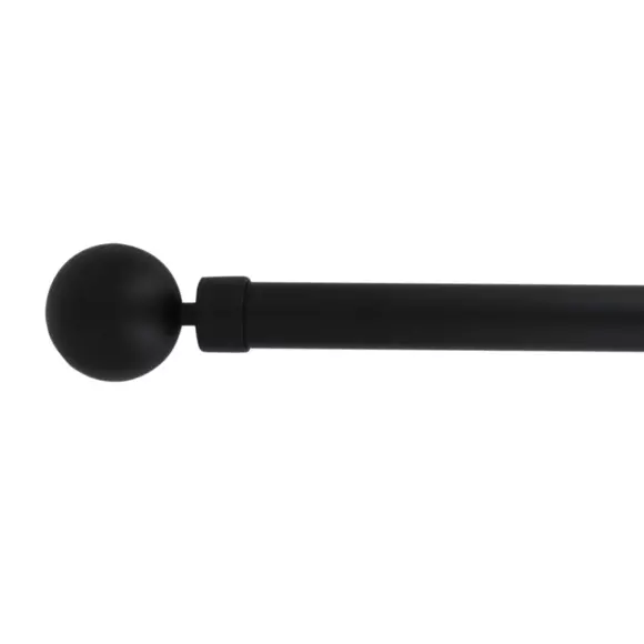 Kit de tringle extensible (L210 - L380 cm / D28 mm) Gaïa Noir 2