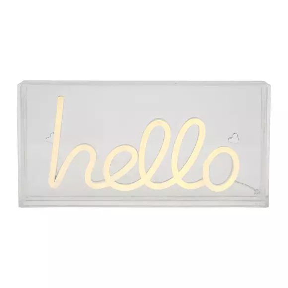 Enseigne lumineuse néon Hello Blanc USB 2