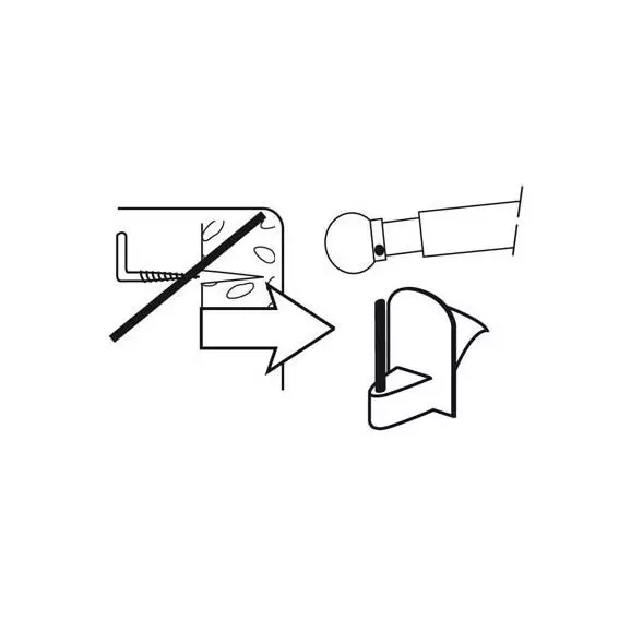 Lot de 4 supports adhésifs Blanc 3