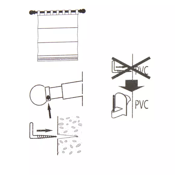 Juego de 2 barras extensibles redondas (60 a 80 cm) Blanco 127