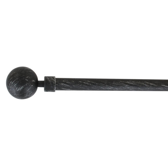Set completo bastone tenda regolabile (L120 - L210 cm / D19 mm) Basic Nero e argento 2