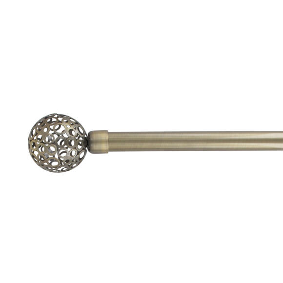 Verlengbare Gordijnroede Kit (L120 - L210 cm/ D19 mm) Boule perforée Brons