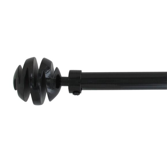 Kit de barra extensible (L120 - L210 cm / D19 mm) Villalouise Negro laqueado 2