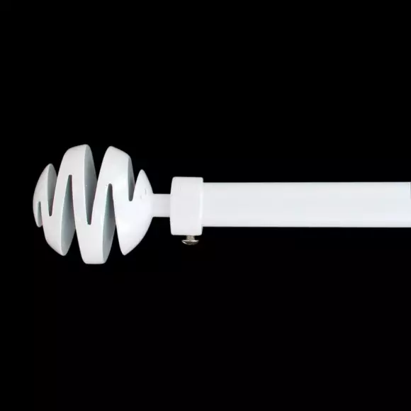 Kit de barra extensible (L120 - L210 cm / D19 mm) Villalouise blanco laqueado 2