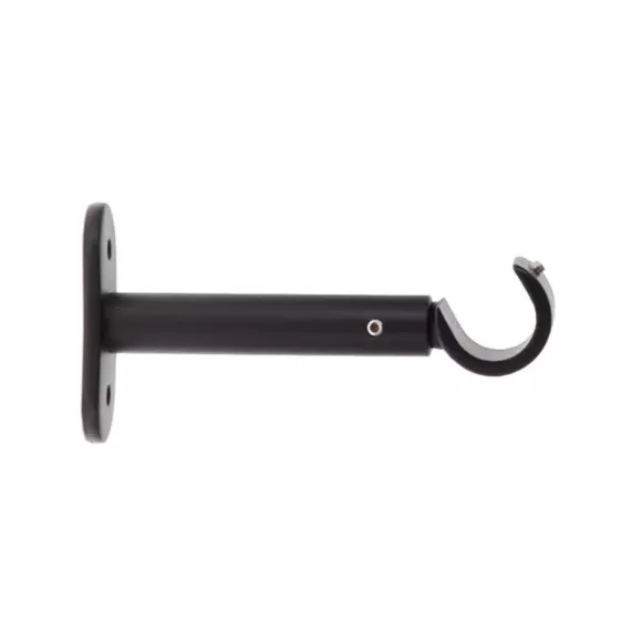 Juego de 2 soportes para barras fijas (L90 / D20 mm) Jim gouttière Negro mate 2
