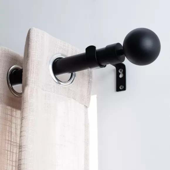 Lot de 2 embouts tringle (D28 mm) Lino Gaia Noir mat 2