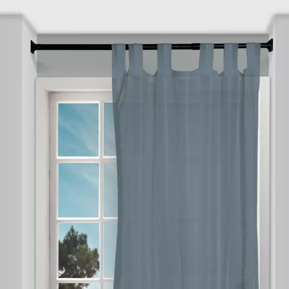 Tringle autobloquante extensible (L70 - L120 cm/ D22 mm) Carré Noir 2