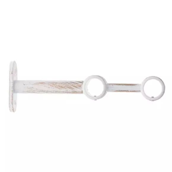 Soporte para barra doble extensible (L150 / D20) Jim Blanco y oro 2