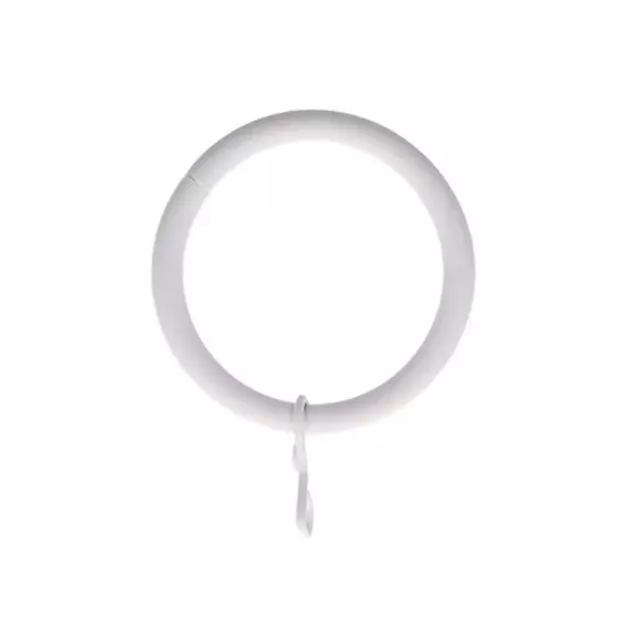 Lot de 8 anneaux tringle rideau (D28 mm) Lino Blanc mat 2