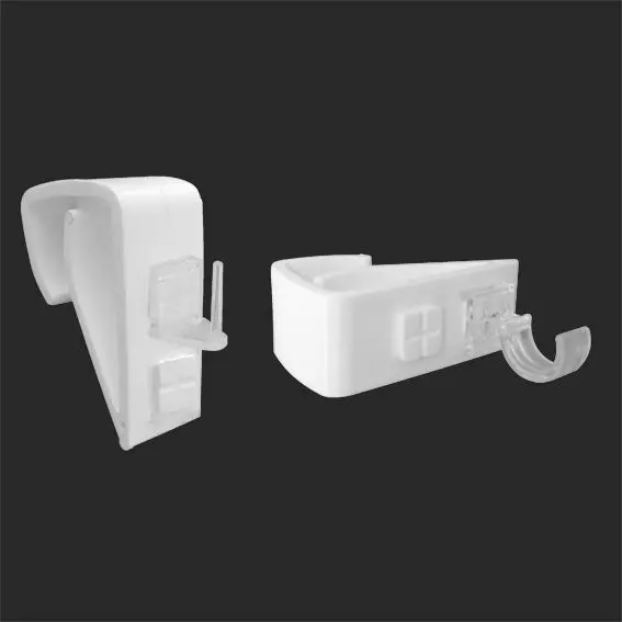Juego de 2 soportes de barras Clip blancos 2