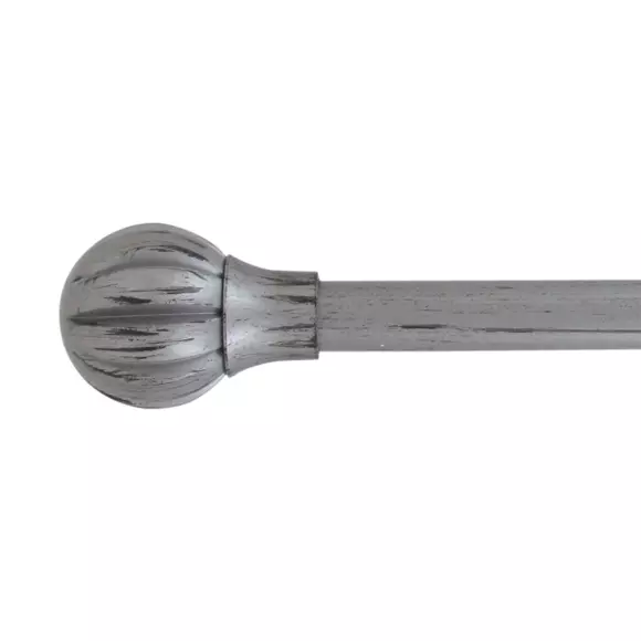 Kit de barra extensible (L120 - L210 cm / D19 mm) Touch of Zen Gris y Negro 2