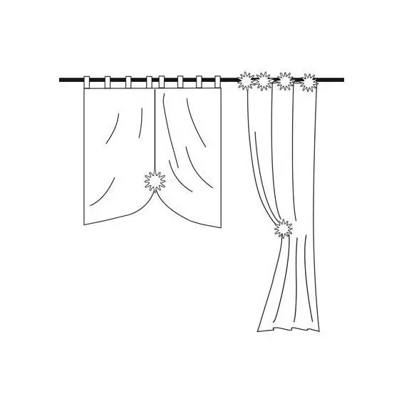 Juego de 2 pinzas para cortinas Lina Azul 3