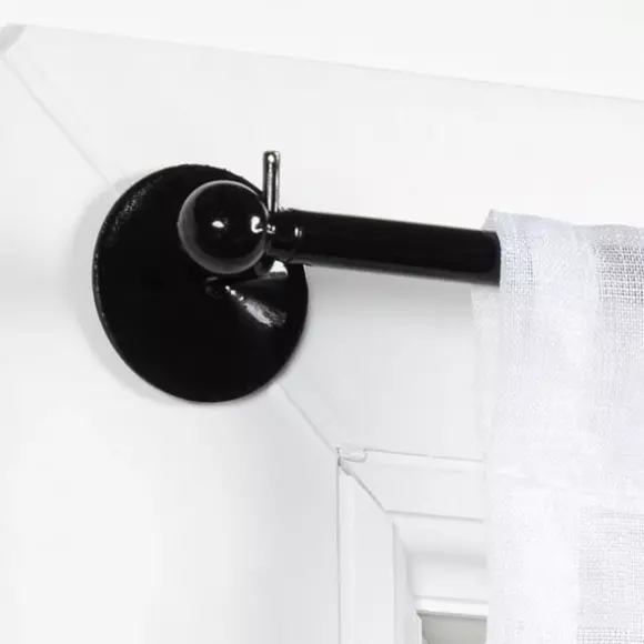 Lot de 2 tringles rondes extensibles (L110 cm) Noir 2