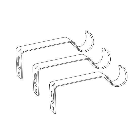 Kit para barra extensible (L120 - L210 cm / D19 mm) Nikko Plata 2