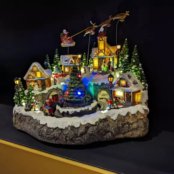 Set complet village illuminé Arrivée des Rennes 2