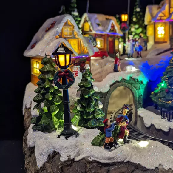 Set complet village illuminé Arrivée des Rennes 3