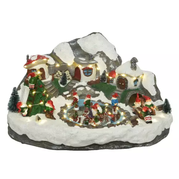 Verlicht en muzikaal kerstdorp Elfenhuisje 2