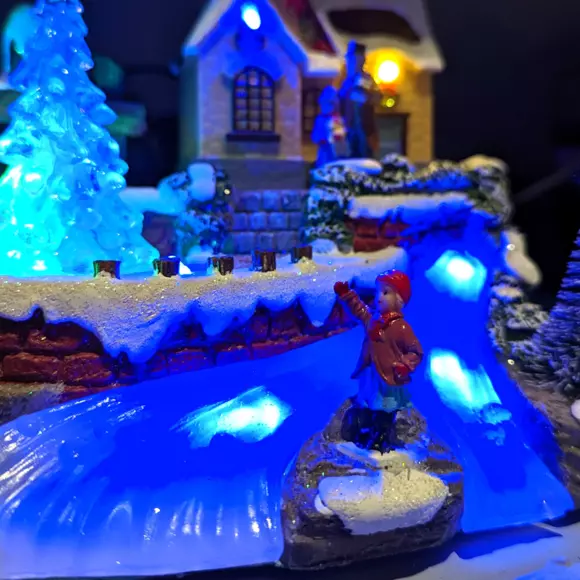 Village de Noël lumineux à piles Soirée d'hiver 3