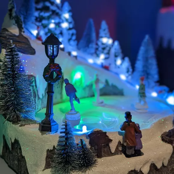 Escena de vida iluminada à piles Jeux de glissade 3