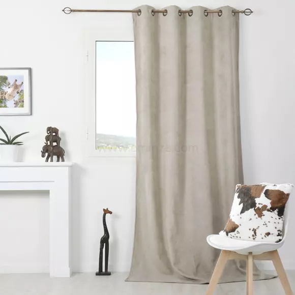 Rideau occultant isolant (140 x H260 cm) Alaska Taupe clair 3