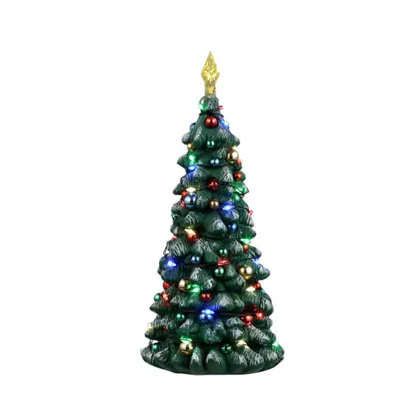 Accesorio Lemax Árbol de Navidad nevado que brilla intensamente 
